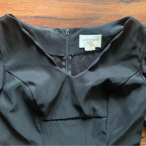 Hugo Buscari women’s size 8 long sleeve black dress - Picture 5 of 6